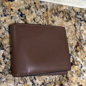 Coach Dark Brown Leather Men’s Wallet